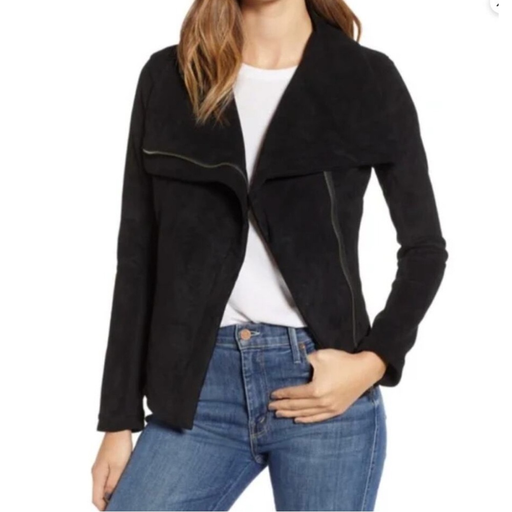 Blank NYC Black Suede Jacket